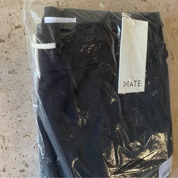 NWT MATE the Label Organic Terry Cotton CLASSIC JOGGER Pant Jet Black - MEDIUM - Picture 11 of 16